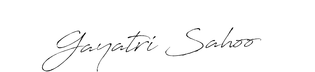 How to make Gayatri Sahoo signature? Antro_Vectra is a professional autograph style. Create handwritten signature for Gayatri Sahoo name. Gayatri Sahoo signature style 6 images and pictures png