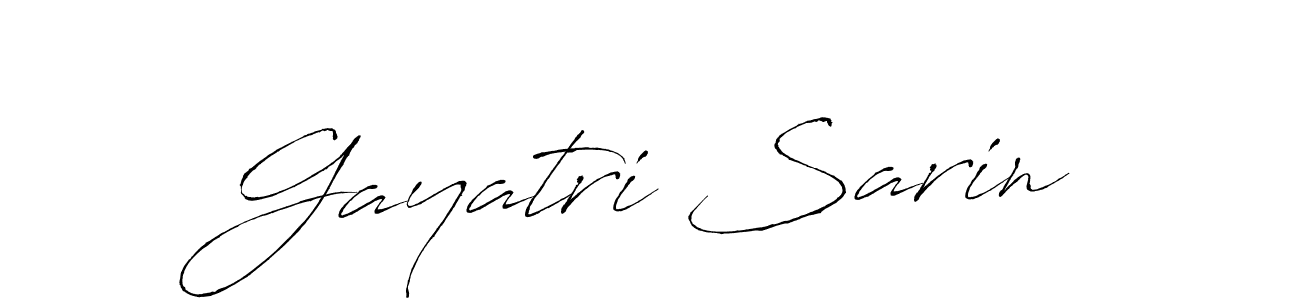 You should practise on your own different ways (Antro_Vectra) to write your name (Gayatri Sarin) in signature. don't let someone else do it for you. Gayatri Sarin signature style 6 images and pictures png