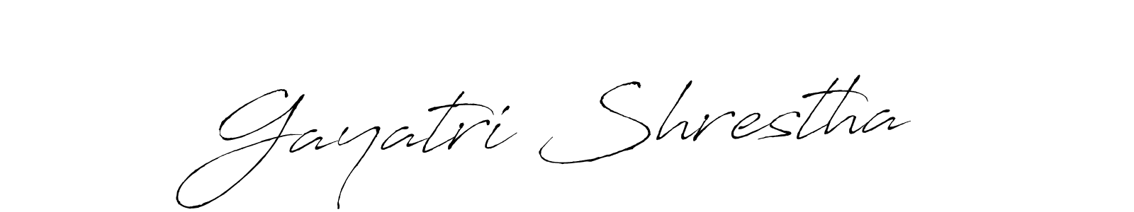 Make a beautiful signature design for name Gayatri Shrestha. With this signature (Antro_Vectra) style, you can create a handwritten signature for free. Gayatri Shrestha signature style 6 images and pictures png