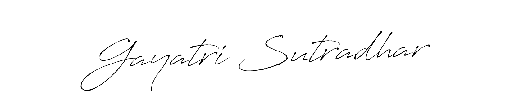 Make a beautiful signature design for name Gayatri Sutradhar. With this signature (Antro_Vectra) style, you can create a handwritten signature for free. Gayatri Sutradhar signature style 6 images and pictures png