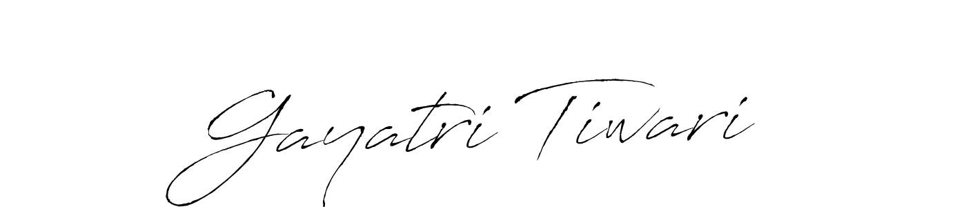 How to make Gayatri Tiwari name signature. Use Antro_Vectra style for creating short signs online. This is the latest handwritten sign. Gayatri Tiwari signature style 6 images and pictures png