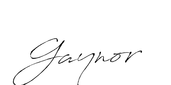 Make a beautiful signature design for name Gaynor. With this signature (Antro_Vectra) style, you can create a handwritten signature for free. Gaynor signature style 6 images and pictures png