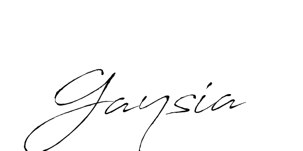 Make a beautiful signature design for name Gaysia. With this signature (Antro_Vectra) style, you can create a handwritten signature for free. Gaysia signature style 6 images and pictures png