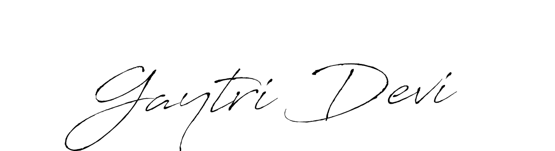 Design your own signature with our free online signature maker. With this signature software, you can create a handwritten (Antro_Vectra) signature for name Gaytri Devi. Gaytri Devi signature style 6 images and pictures png
