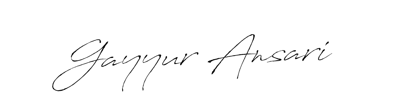 Create a beautiful signature design for name Gayyur Ansari. With this signature (Antro_Vectra) fonts, you can make a handwritten signature for free. Gayyur Ansari signature style 6 images and pictures png