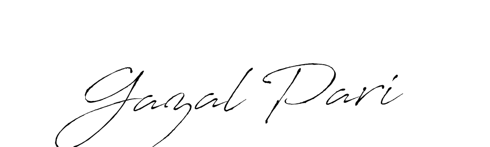 Gazal Pari stylish signature style. Best Handwritten Sign (Antro_Vectra) for my name. Handwritten Signature Collection Ideas for my name Gazal Pari. Gazal Pari signature style 6 images and pictures png