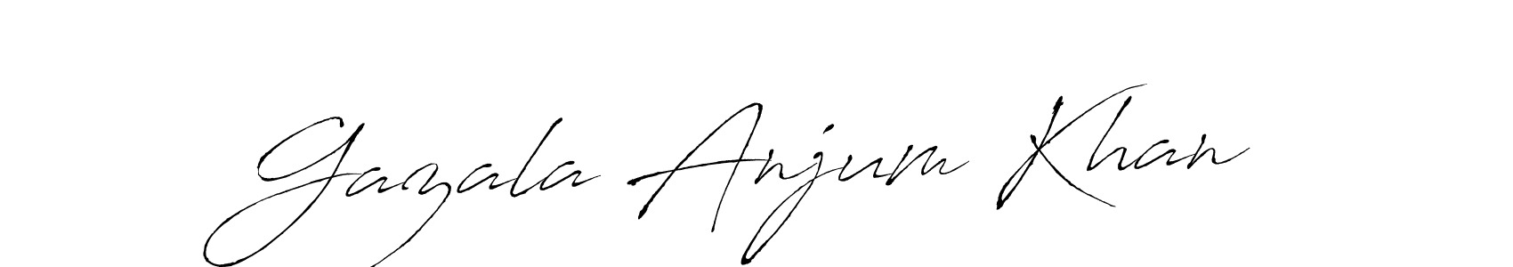 Antro_Vectra is a professional signature style that is perfect for those who want to add a touch of class to their signature. It is also a great choice for those who want to make their signature more unique. Get Gazala Anjum Khan name to fancy signature for free. Gazala Anjum Khan signature style 6 images and pictures png