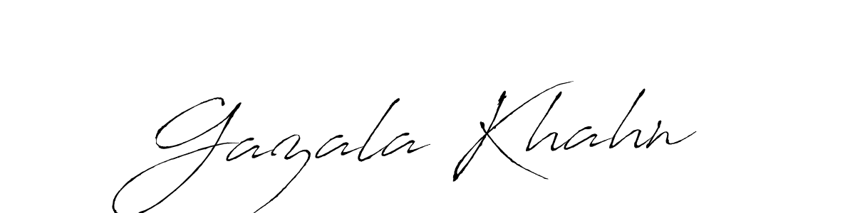 How to make Gazala Khahn signature? Antro_Vectra is a professional autograph style. Create handwritten signature for Gazala Khahn name. Gazala Khahn signature style 6 images and pictures png