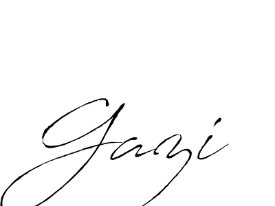 Create a beautiful signature design for name Gazi. With this signature (Antro_Vectra) fonts, you can make a handwritten signature for free. Gazi signature style 6 images and pictures png