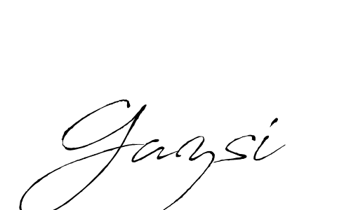 How to make Gazsi signature? Antro_Vectra is a professional autograph style. Create handwritten signature for Gazsi name. Gazsi signature style 6 images and pictures png