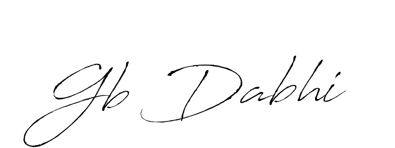 Design your own signature with our free online signature maker. With this signature software, you can create a handwritten (Antro_Vectra) signature for name Gb Dabhi. Gb Dabhi signature style 6 images and pictures png