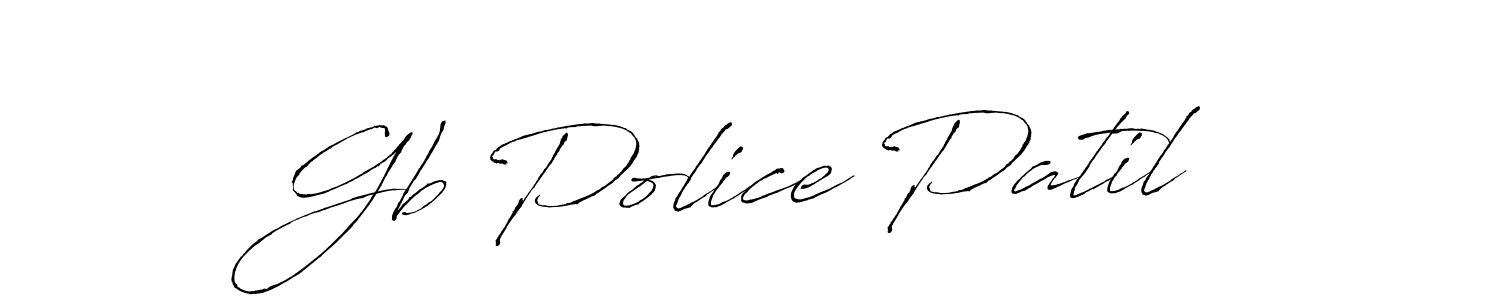 How to make Gb Police Patil signature? Antro_Vectra is a professional autograph style. Create handwritten signature for Gb Police Patil name. Gb Police Patil signature style 6 images and pictures png