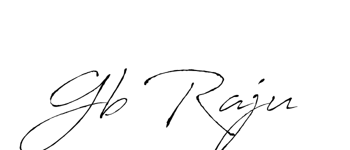 Gb Raju stylish signature style. Best Handwritten Sign (Antro_Vectra) for my name. Handwritten Signature Collection Ideas for my name Gb Raju. Gb Raju signature style 6 images and pictures png