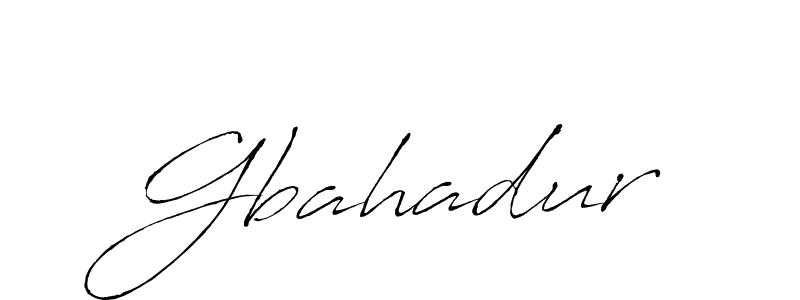 How to make Gbahadur signature? Antro_Vectra is a professional autograph style. Create handwritten signature for Gbahadur name. Gbahadur signature style 6 images and pictures png