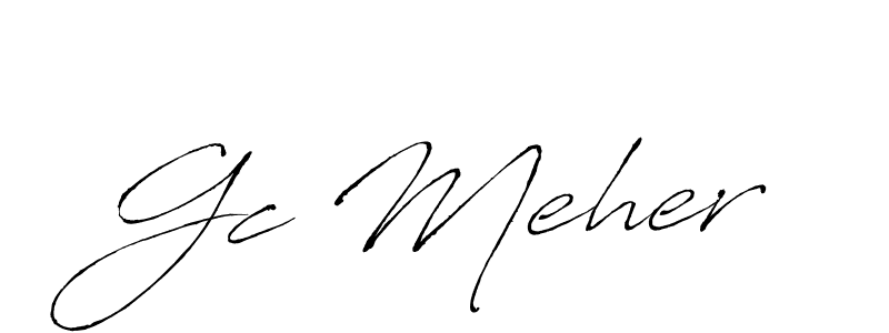 Antro_Vectra is a professional signature style that is perfect for those who want to add a touch of class to their signature. It is also a great choice for those who want to make their signature more unique. Get Gc Meher name to fancy signature for free. Gc Meher signature style 6 images and pictures png