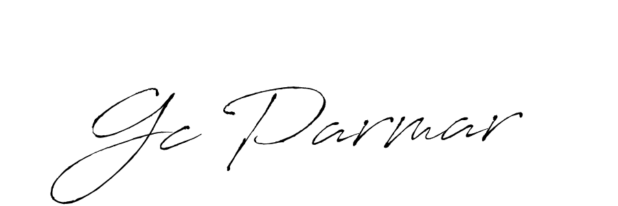 Design your own signature with our free online signature maker. With this signature software, you can create a handwritten (Antro_Vectra) signature for name Gc Parmar. Gc Parmar signature style 6 images and pictures png