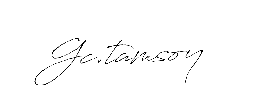 The best way (Antro_Vectra) to make a short signature is to pick only two or three words in your name. The name Gc.tamsoy include a total of six letters. For converting this name. Gc.tamsoy signature style 6 images and pictures png