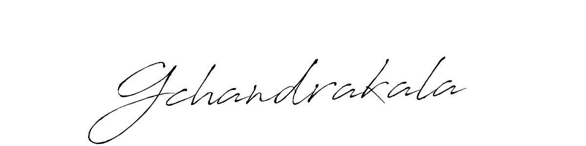 How to make Gchandrakala signature? Antro_Vectra is a professional autograph style. Create handwritten signature for Gchandrakala name. Gchandrakala signature style 6 images and pictures png