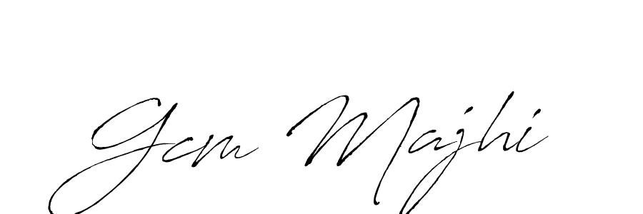 if you are searching for the best signature style for your name Gcm Majhi. so please give up your signature search. here we have designed multiple signature styles  using Antro_Vectra. Gcm Majhi signature style 6 images and pictures png