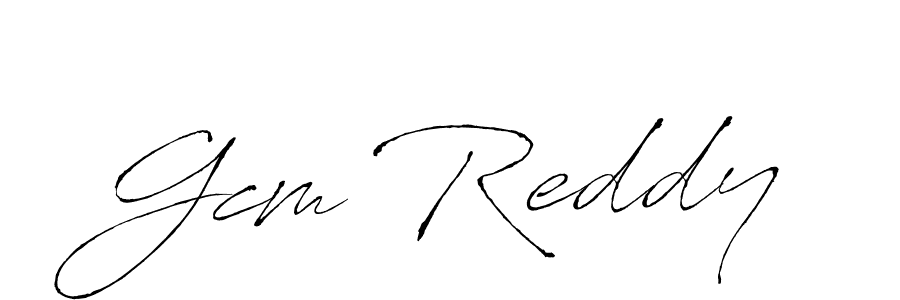 Make a beautiful signature design for name Gcm Reddy. With this signature (Antro_Vectra) style, you can create a handwritten signature for free. Gcm Reddy signature style 6 images and pictures png
