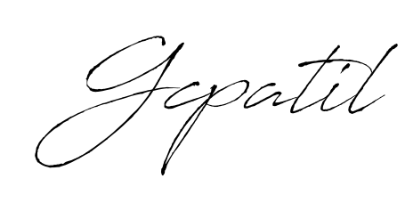 Practice writing Gcpatil with the flow of Antro_Vectra lettering. A fantastic source of inspiration for developing your personal signature style. Gcpatil signature style 6 images and pictures png