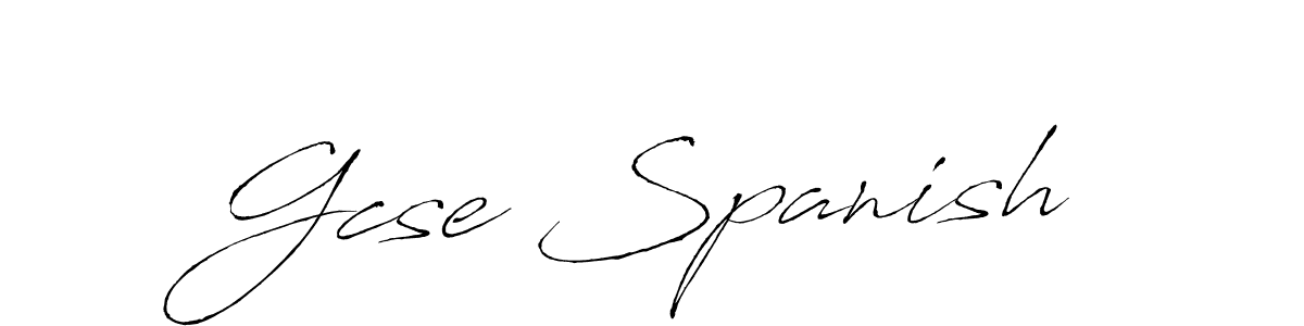 Gcse Spanish stylish signature style. Best Handwritten Sign (Antro_Vectra) for my name. Handwritten Signature Collection Ideas for my name Gcse Spanish. Gcse Spanish signature style 6 images and pictures png