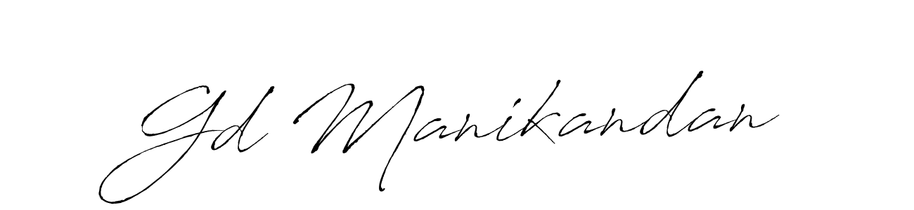 Design your own signature with our free online signature maker. With this signature software, you can create a handwritten (Antro_Vectra) signature for name Gd Manikandan. Gd Manikandan signature style 6 images and pictures png