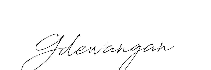 How to make Gdewangan signature? Antro_Vectra is a professional autograph style. Create handwritten signature for Gdewangan name. Gdewangan signature style 6 images and pictures png