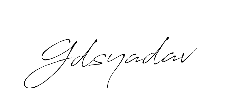 Make a beautiful signature design for name Gdsyadav. With this signature (Antro_Vectra) style, you can create a handwritten signature for free. Gdsyadav signature style 6 images and pictures png