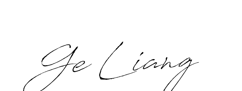 Make a beautiful signature design for name Ge Liang. With this signature (Antro_Vectra) style, you can create a handwritten signature for free. Ge Liang signature style 6 images and pictures png