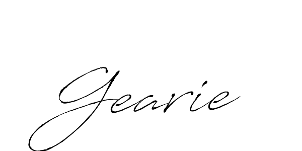 Also we have Gearie name is the best signature style. Create professional handwritten signature collection using Antro_Vectra autograph style. Gearie signature style 6 images and pictures png