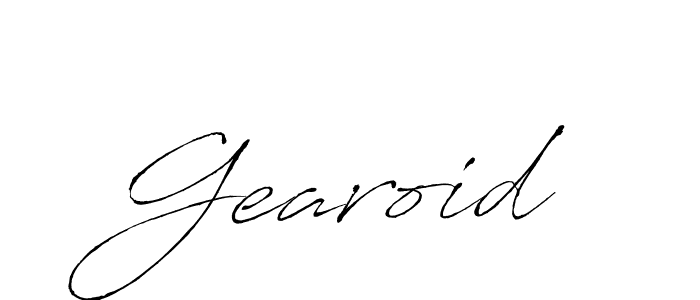 Use a signature maker to create a handwritten signature online. With this signature software, you can design (Antro_Vectra) your own signature for name Gearoid. Gearoid signature style 6 images and pictures png