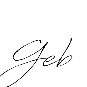 Create a beautiful signature design for name Geb. With this signature (Antro_Vectra) fonts, you can make a handwritten signature for free. Geb signature style 6 images and pictures png