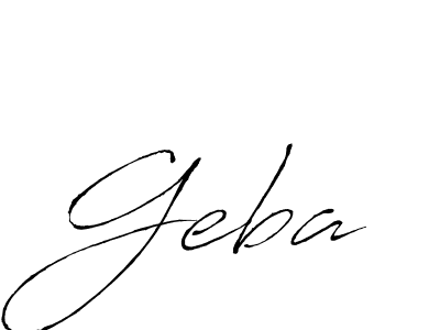 How to make Geba signature? Antro_Vectra is a professional autograph style. Create handwritten signature for Geba name. Geba signature style 6 images and pictures png