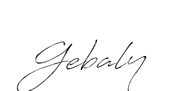 Design your own signature with our free online signature maker. With this signature software, you can create a handwritten (Antro_Vectra) signature for name Gebaly. Gebaly signature style 6 images and pictures png
