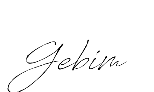 if you are searching for the best signature style for your name Gebim. so please give up your signature search. here we have designed multiple signature styles  using Antro_Vectra. Gebim signature style 6 images and pictures png