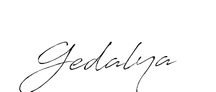 How to make Gedalya name signature. Use Antro_Vectra style for creating short signs online. This is the latest handwritten sign. Gedalya signature style 6 images and pictures png