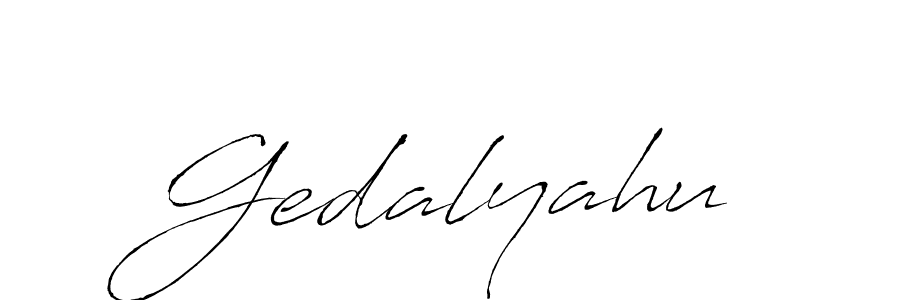 Create a beautiful signature design for name Gedalyahu. With this signature (Antro_Vectra) fonts, you can make a handwritten signature for free. Gedalyahu signature style 6 images and pictures png