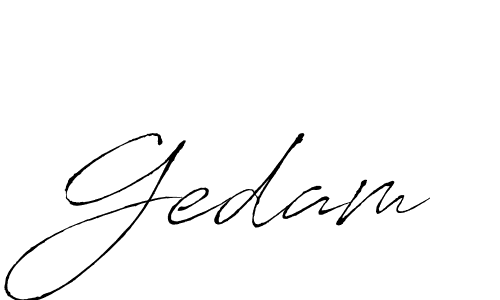 Create a beautiful signature design for name Gedam. With this signature (Antro_Vectra) fonts, you can make a handwritten signature for free. Gedam signature style 6 images and pictures png