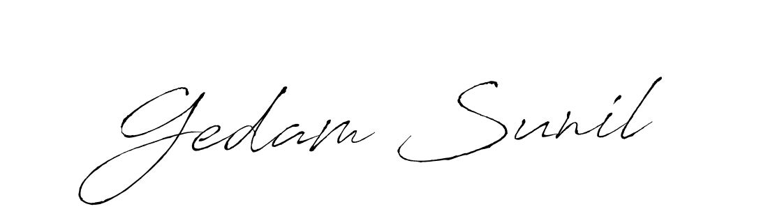 Gedam Sunil stylish signature style. Best Handwritten Sign (Antro_Vectra) for my name. Handwritten Signature Collection Ideas for my name Gedam Sunil. Gedam Sunil signature style 6 images and pictures png