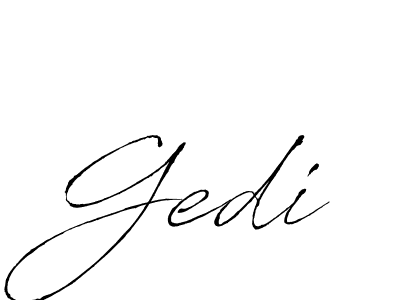 Design your own signature with our free online signature maker. With this signature software, you can create a handwritten (Antro_Vectra) signature for name Gedi. Gedi signature style 6 images and pictures png
