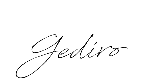 Create a beautiful signature design for name Gediro. With this signature (Antro_Vectra) fonts, you can make a handwritten signature for free. Gediro signature style 6 images and pictures png