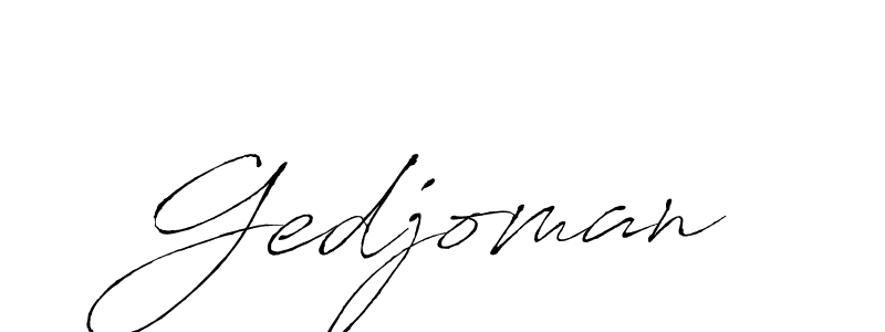 Gedjoman stylish signature style. Best Handwritten Sign (Antro_Vectra) for my name. Handwritten Signature Collection Ideas for my name Gedjoman. Gedjoman signature style 6 images and pictures png