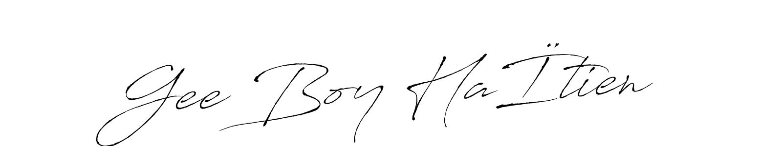 Use a signature maker to create a handwritten signature online. With this signature software, you can design (Antro_Vectra) your own signature for name Gee Boy HaÏtien. Gee Boy HaÏtien signature style 6 images and pictures png