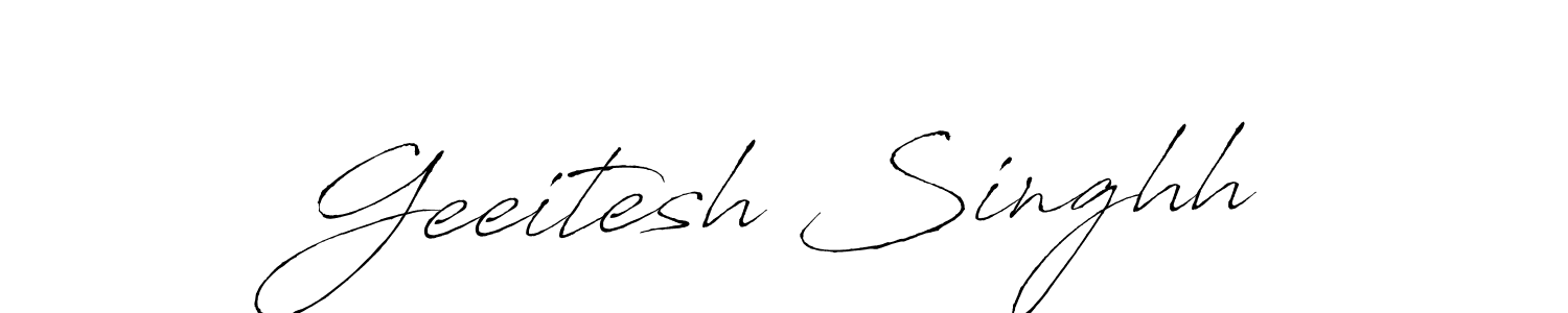 Design your own signature with our free online signature maker. With this signature software, you can create a handwritten (Antro_Vectra) signature for name Geeitesh Singhh. Geeitesh Singhh signature style 6 images and pictures png