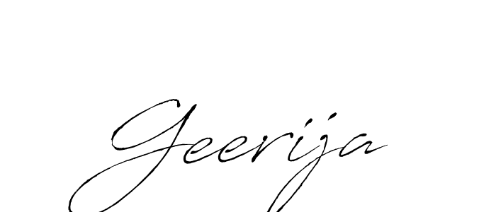 How to make Geerija signature? Antro_Vectra is a professional autograph style. Create handwritten signature for Geerija name. Geerija signature style 6 images and pictures png