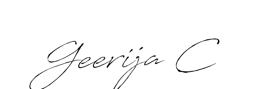 Create a beautiful signature design for name Geerija C. With this signature (Antro_Vectra) fonts, you can make a handwritten signature for free. Geerija C signature style 6 images and pictures png