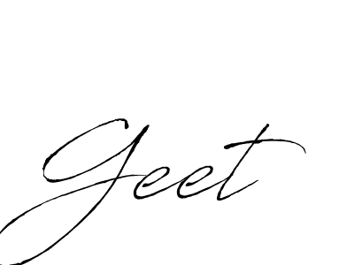 Design your own signature with our free online signature maker. With this signature software, you can create a handwritten (Antro_Vectra) signature for name Geet. Geet signature style 6 images and pictures png