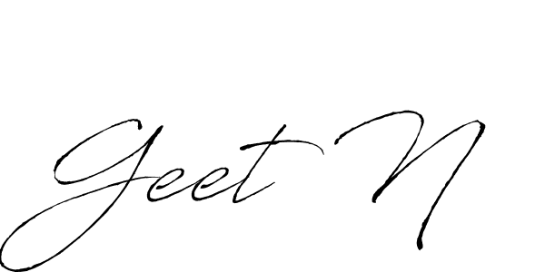 Geet N stylish signature style. Best Handwritten Sign (Antro_Vectra) for my name. Handwritten Signature Collection Ideas for my name Geet N. Geet N signature style 6 images and pictures png