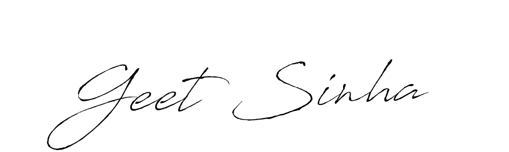 It looks lik you need a new signature style for name Geet Sinha. Design unique handwritten (Antro_Vectra) signature with our free signature maker in just a few clicks. Geet Sinha signature style 6 images and pictures png